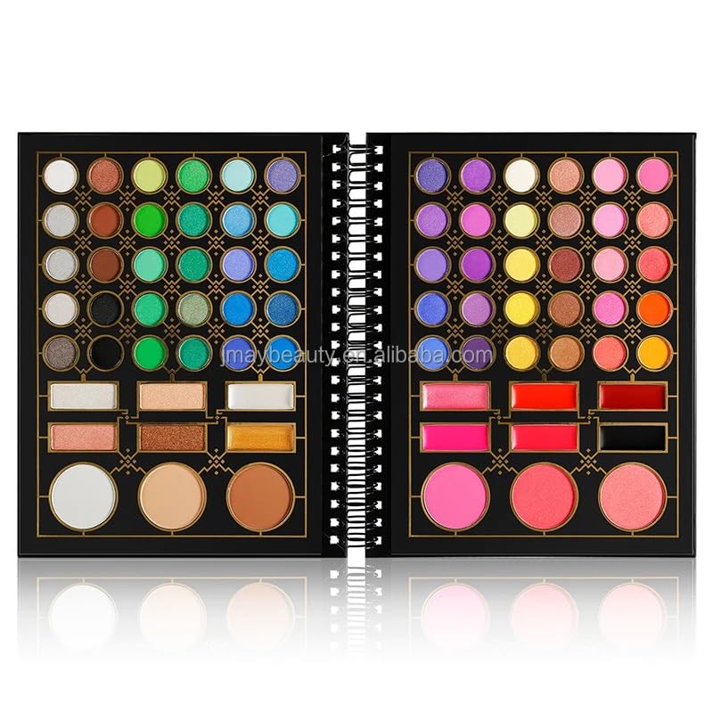 NATURAL GLARE makeup pallet All in one makeup pallet notebook contains 78 colors, setting powder, Bronze, Blush, Lipstick, ans of course our lovely eye shadows. the colors bring out all seasons.