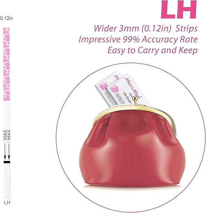 MomMed Ovulation Test Strips (LH60) with 60 Collection Cups, Reliable LH Surge Predictor OPK Kit, Accurately Track Ovulation Test, High Sensitivity Result for Women Home Testing
