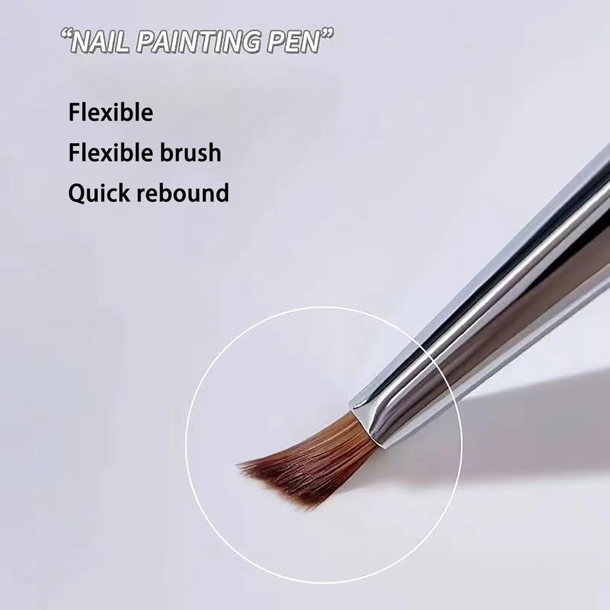 Nail Brush for Drawing Petals and Butterflies, Watercolor Paint Brushes for Oil Painting, Acrylic Paint Brushes（1 PACK） (dark brown)