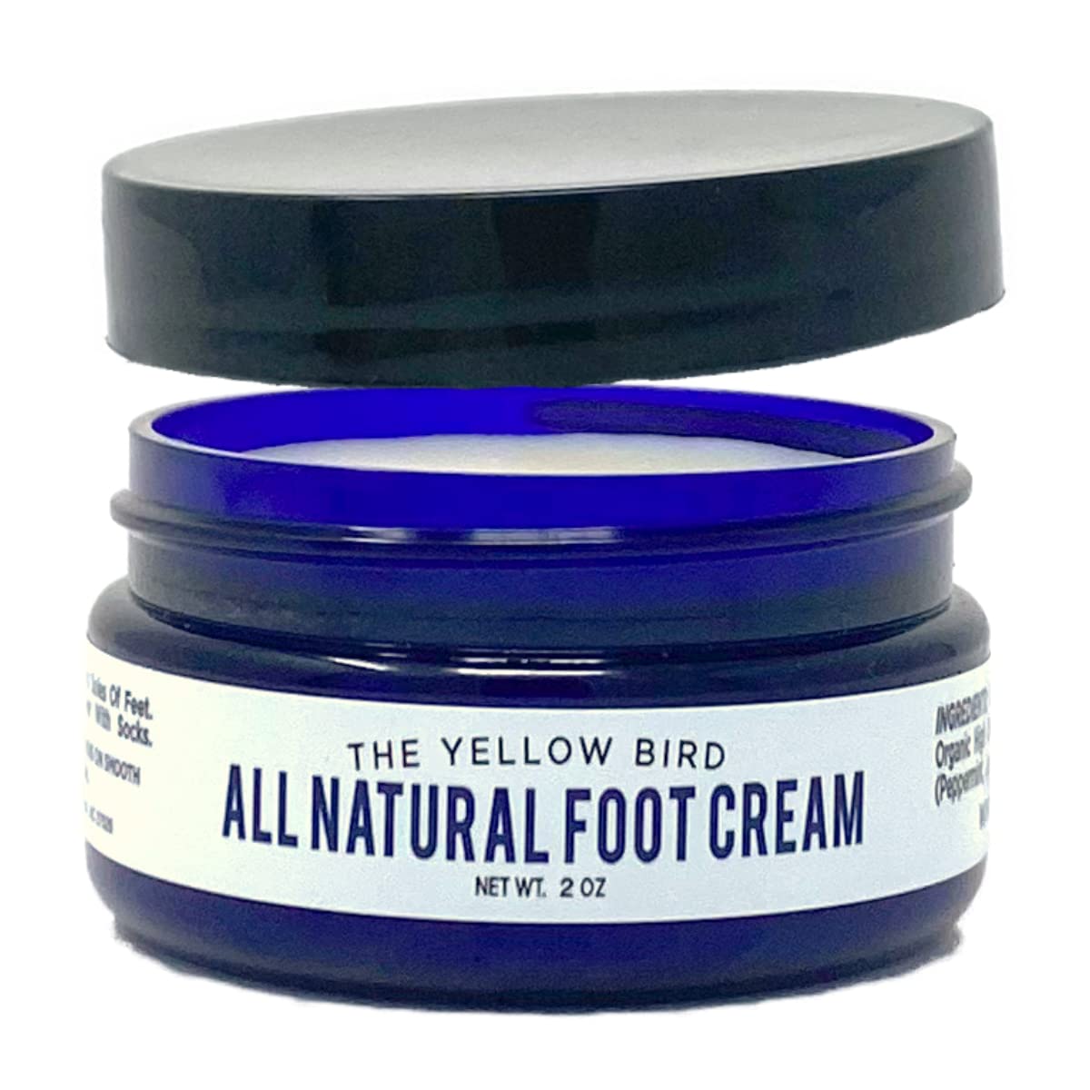 Yellow Bird Foot Cream – Hydrating Tea Tree Oil Foot Balm with Essential Oils. Natural Athletes Foot Treatment. Moisturizing Cracked Feet Repair & Callus Remover. Made In USA - 2 oz