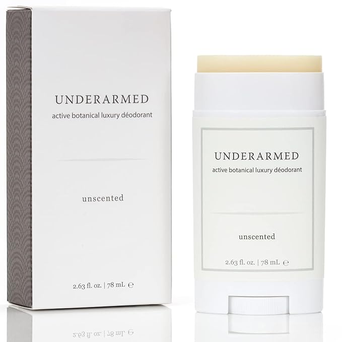 Underarmed Unscented Aluminum-Free Deodorant, Coconut + Essential Oils, Baking Soda, Raw Honey & Mineral Salt | Non-GMO Vegan Formula For Women & Men