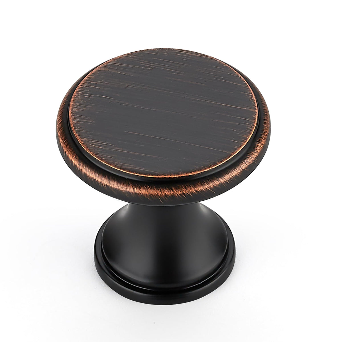 Ravinte 10 Pack Oil Rubbed Bronze Kitchen Cabinet Knobs, Solid Oil Rubbed Bronze Pulls Zinc Handles Simple Drawer Cabinet Hardware for Cupboard Drawer Knobs