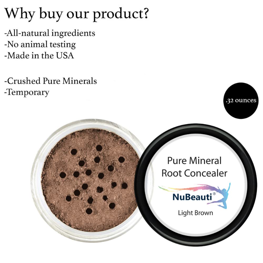 Root Touch Up Powder - True-to-Nature Hairline Concealer for Zero Fragrance, Talc-Free Coverage (Without Brush, Light Brown)