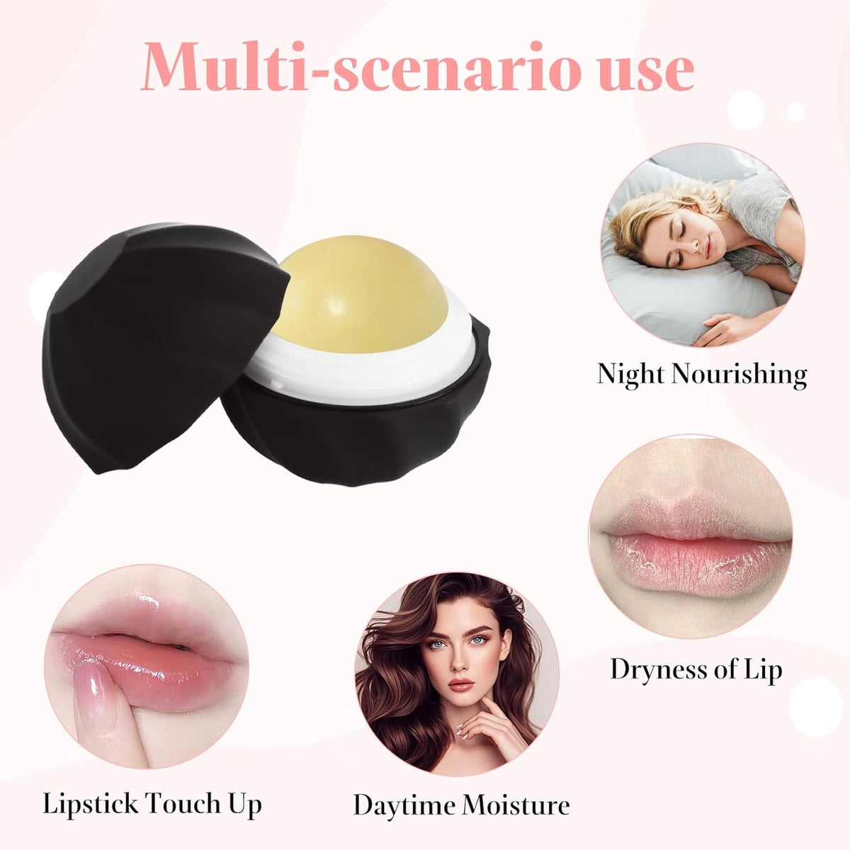 30 PCS Sphere Lip Balm Containers, 0.25 oz Lip Balm Containers Empty, Refillable Screw Cap Empty Lip Balm Tubes for Make Natural Lip Balm Lip Care