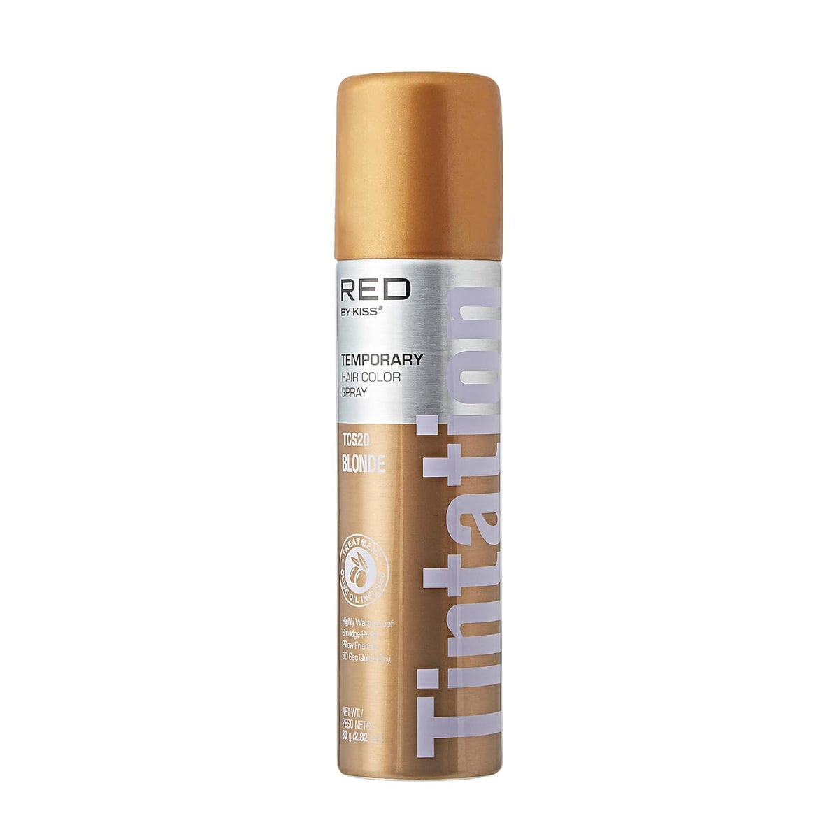 Red by Kiss Tintation Temporary Hair Color Spray, Instant Gray Root Touch Up Coverage, Water-Resistant & Smudge-Proof, Easy Wash Out, Barber & Hairline Touch-Up, Quick-Dry (Blonde, 2.82 oz)