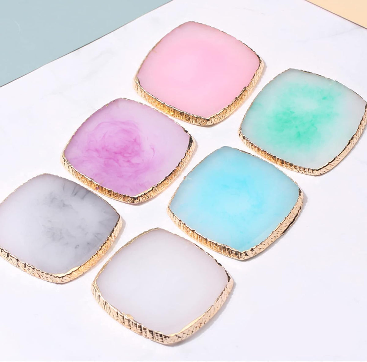 1 Piece Nail Art Palette Nail Polish Palette Mixing Palette Makeup Plate Nail Plates for Nail Art Nail Tip Holder Nail Art Display (Grey Square)