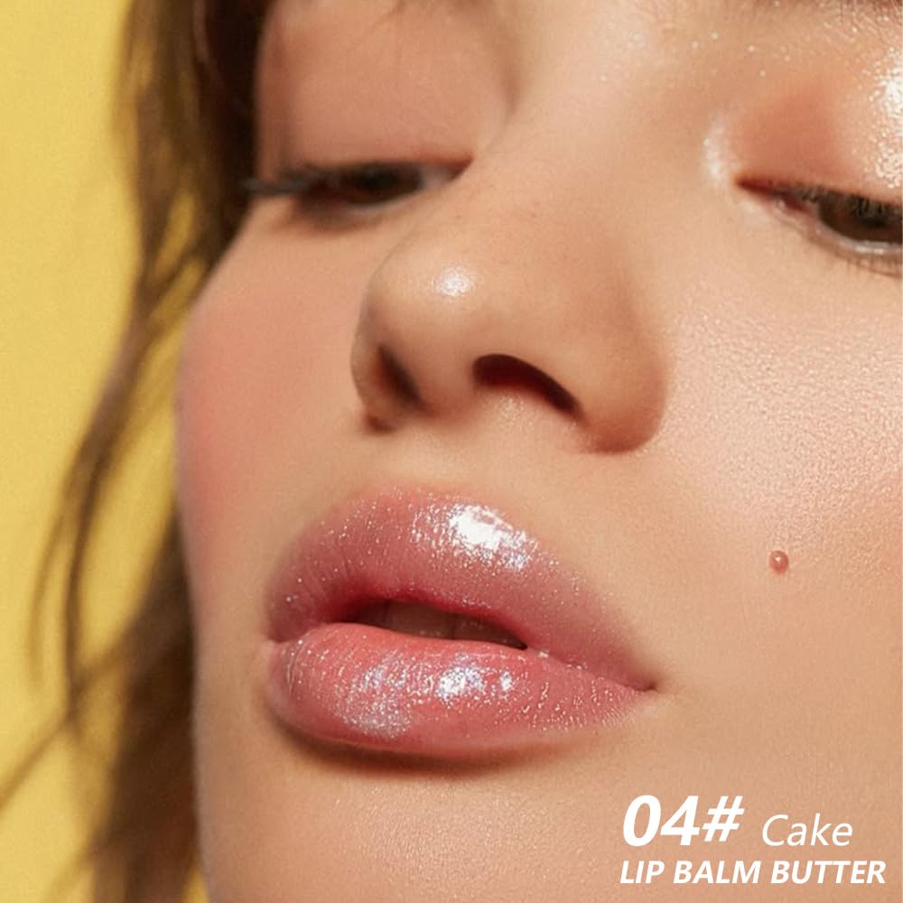 Summer Ultra-Hydrating Lip Butter Balm – Natural Vegan Lip Balm for Instant Moisture, Shine & Hydration – Sheer-Tinted, Soothes & Softens Dry Lips, Bálsamo labial hidratante #4 Cake 0.5 Fl Oz