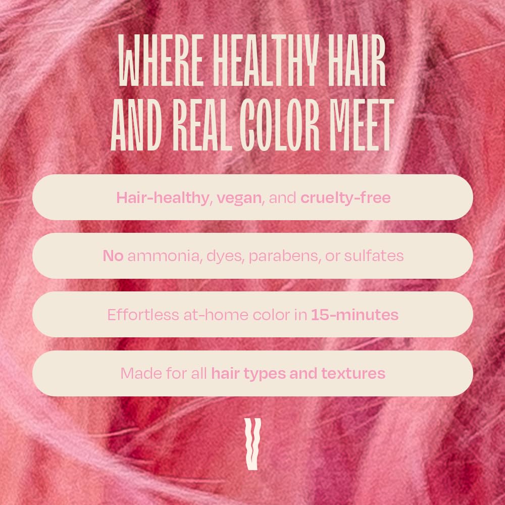 oVertone Daily Color Depositing Conditioner: 4.5oz Temporary Coloring Conditioner w/Shea Butter & Coconut Oil, Refresh Color & Prevent Fading, Vegan & Cruelty-Free, Pastel Pink is now Cotton Candy