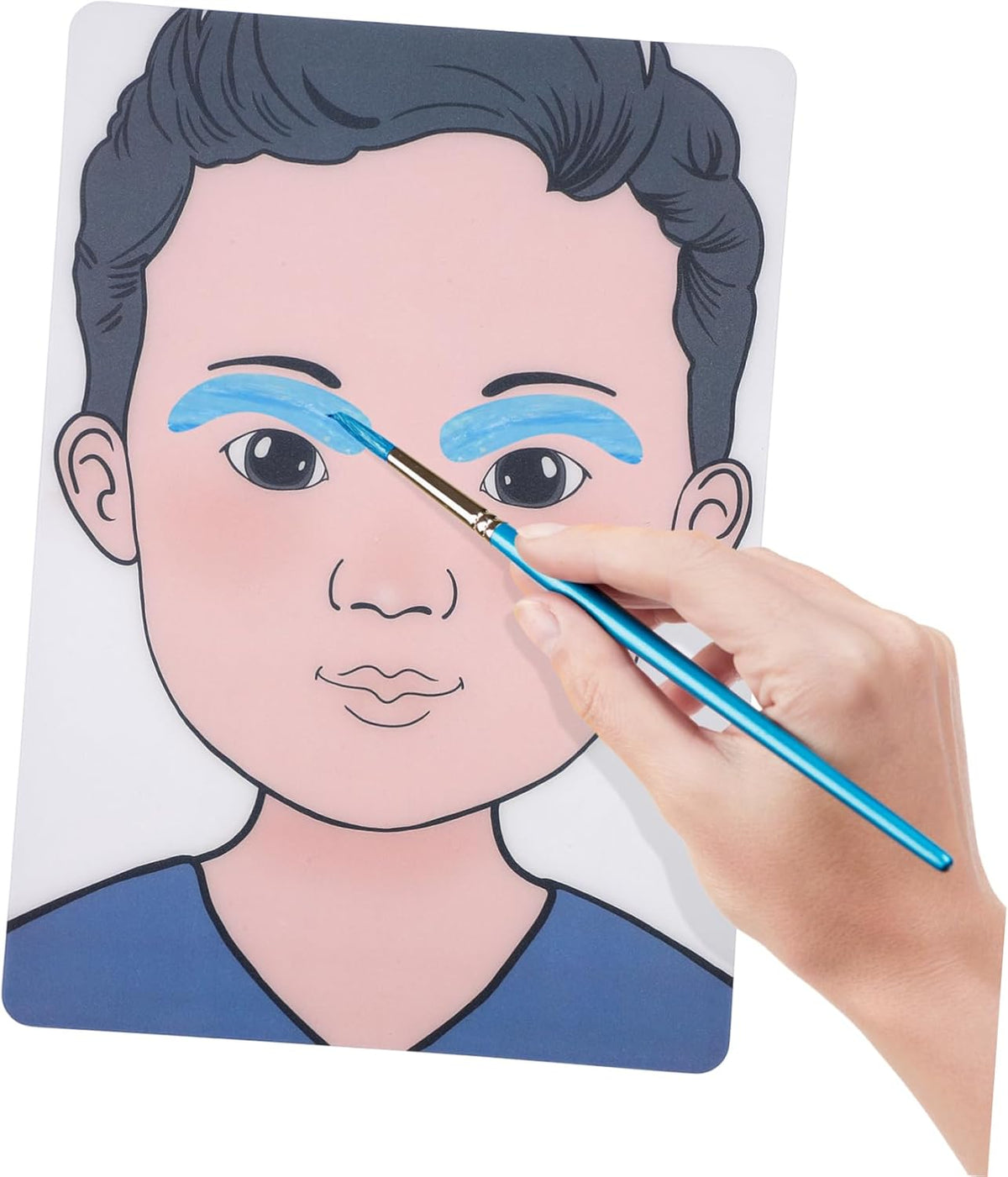 ADOCARN 2pcs Makeup Practice Board Makeup Training Face Colored Makeup Template Painting Exercise Template Cosmetic Makeup Template Eyelid Face Board Double Eyelid Plastic Child Face Paint