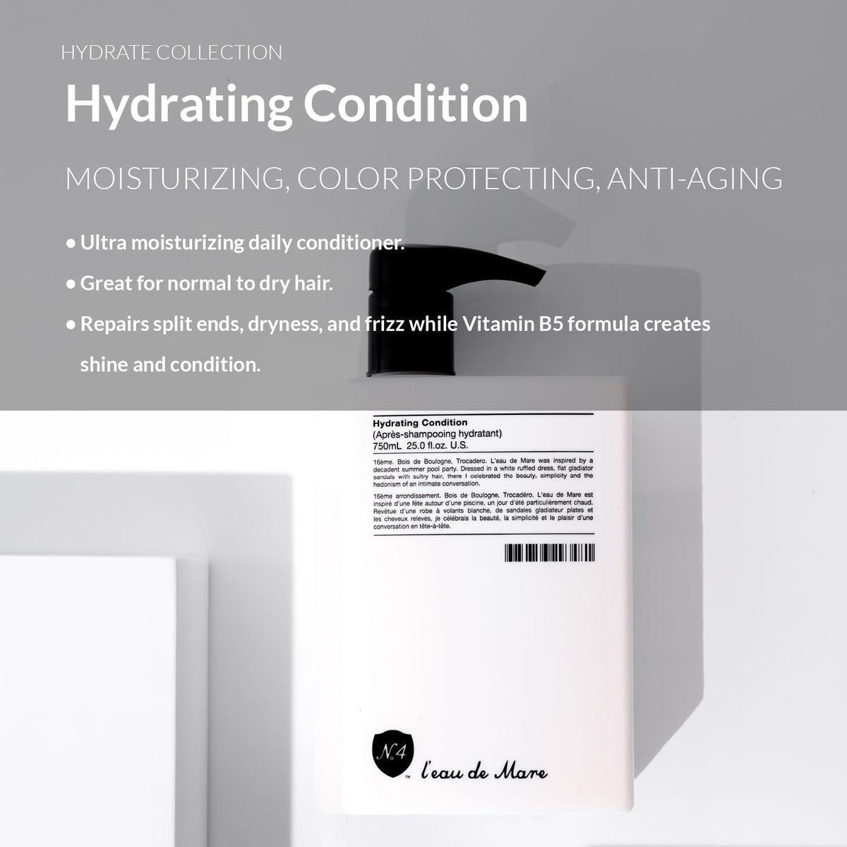 Number 4 Hydrating Condition. Deep Hydrating Conditioner. Lightweight, Dentangling, Color Protecting, 25 oz