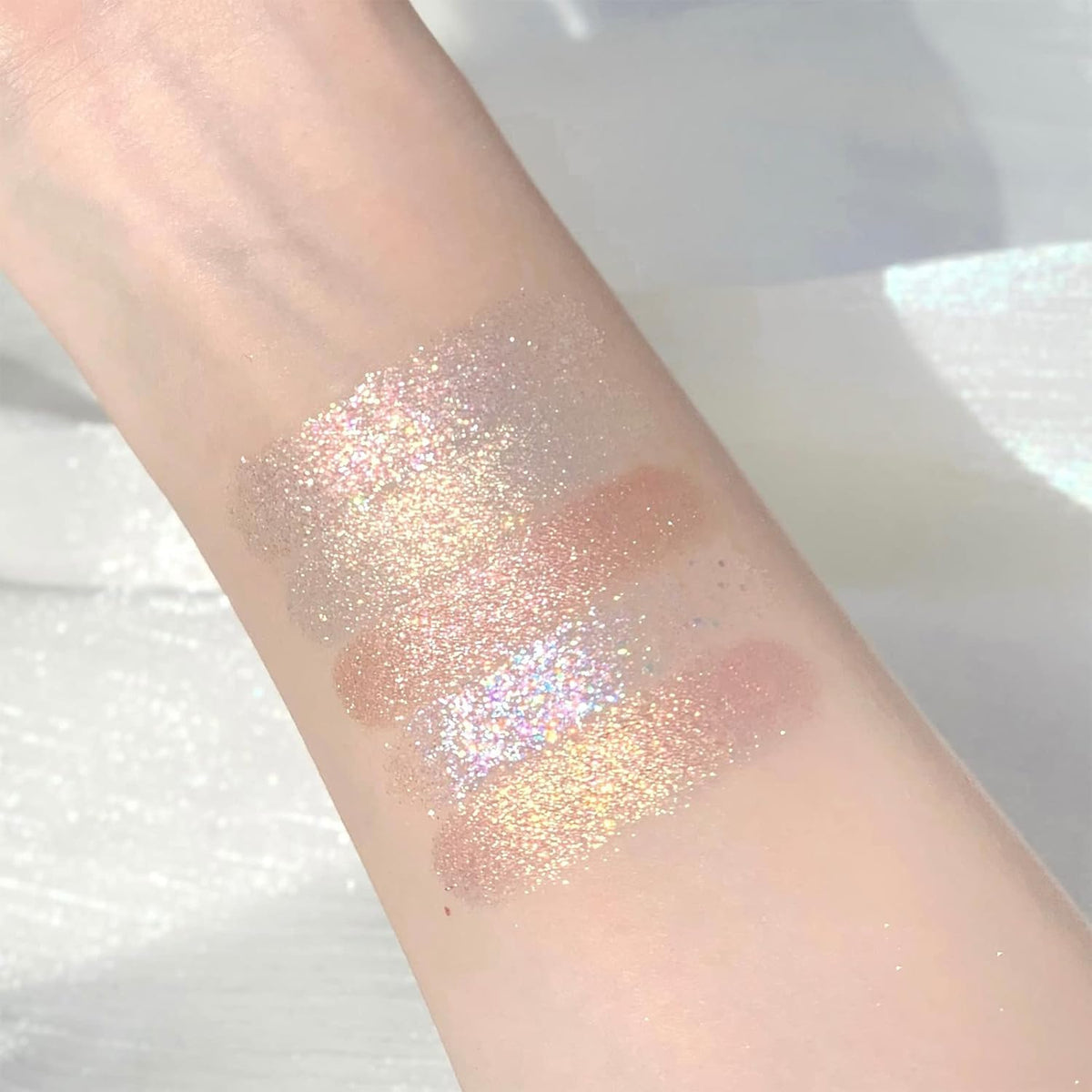 Erinde 10 Color Eyeshadow Palette Makeup - Matte Shimmer Glitter Eye Shadow, Ultra-Blendable, High Pigmented, Naturing-Looking, Neutral Nude Eyeshadow Palette with Professional Brush, Starlight Gems