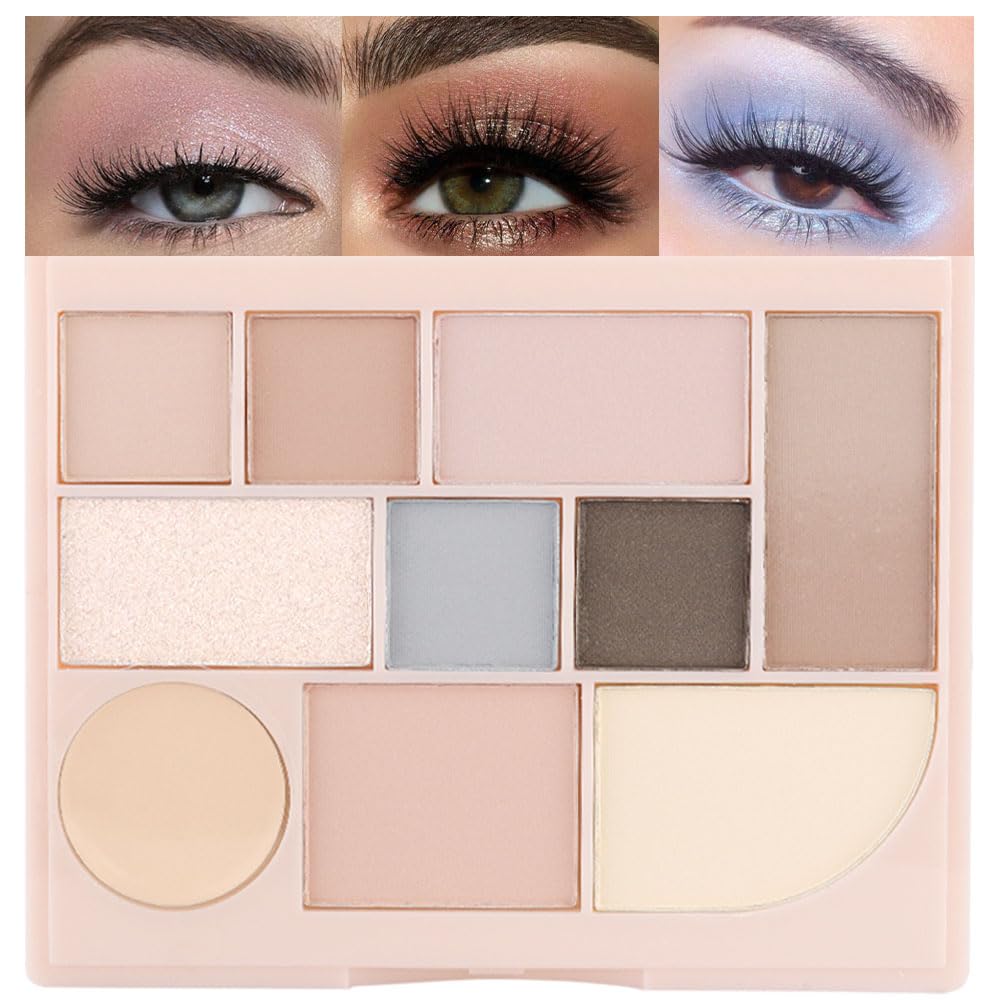 Shimmer Matte Eyeshadow Palette.Longwearing Highly Pigmented Natural Beige Gold Glitter Powder Palet.Matt Shiny Eye Makeup paleta de sombras.01#