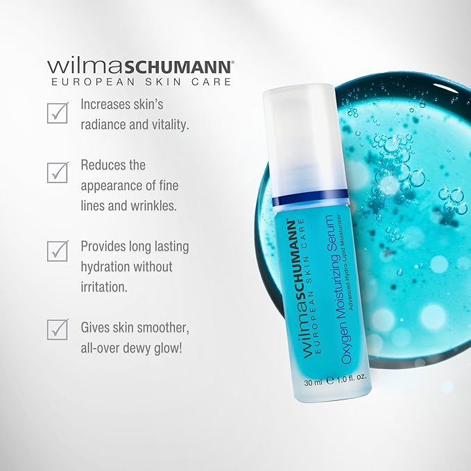 Wilma Schumann Oxygen Moisturizing Serum for Face, Hydrating Facial Serum, 1 oz