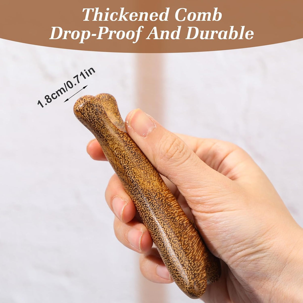 Sandalwood Scalp Massager Comb – Natural Wooden Gua Sha Tool for Head, Neck & Face Care, Relaxing Hair & Skin Massage