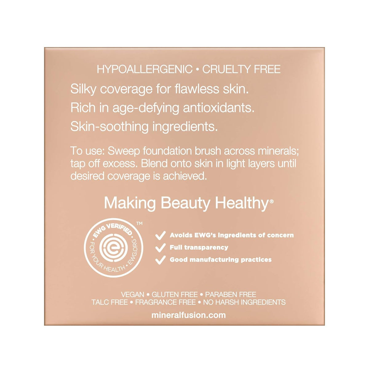 Mineral Fusion Pressed Powder Foundation, Warm 6, 0.32 Ounce (Pack of 2)