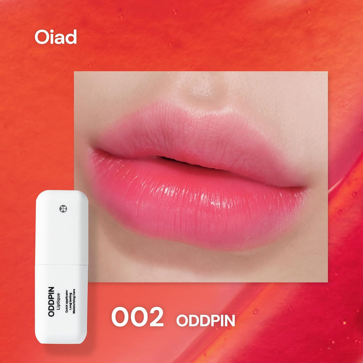 Liptique Korean Lip Stain Peel Off - 24 Hour Long Lasting Lip Tattoo, Waterproof & Transfer Proof, Nourishing & Hydrating Lip Tint for Women, Instant Plumping Lip Tints Peel Off (002 ODDPIN)