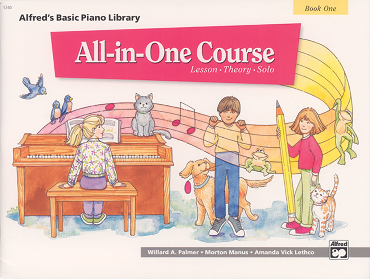 All-in-One Course for Children: Lesson, Theory, Solo, Book 1 (Alfred's Basic Piano Library)