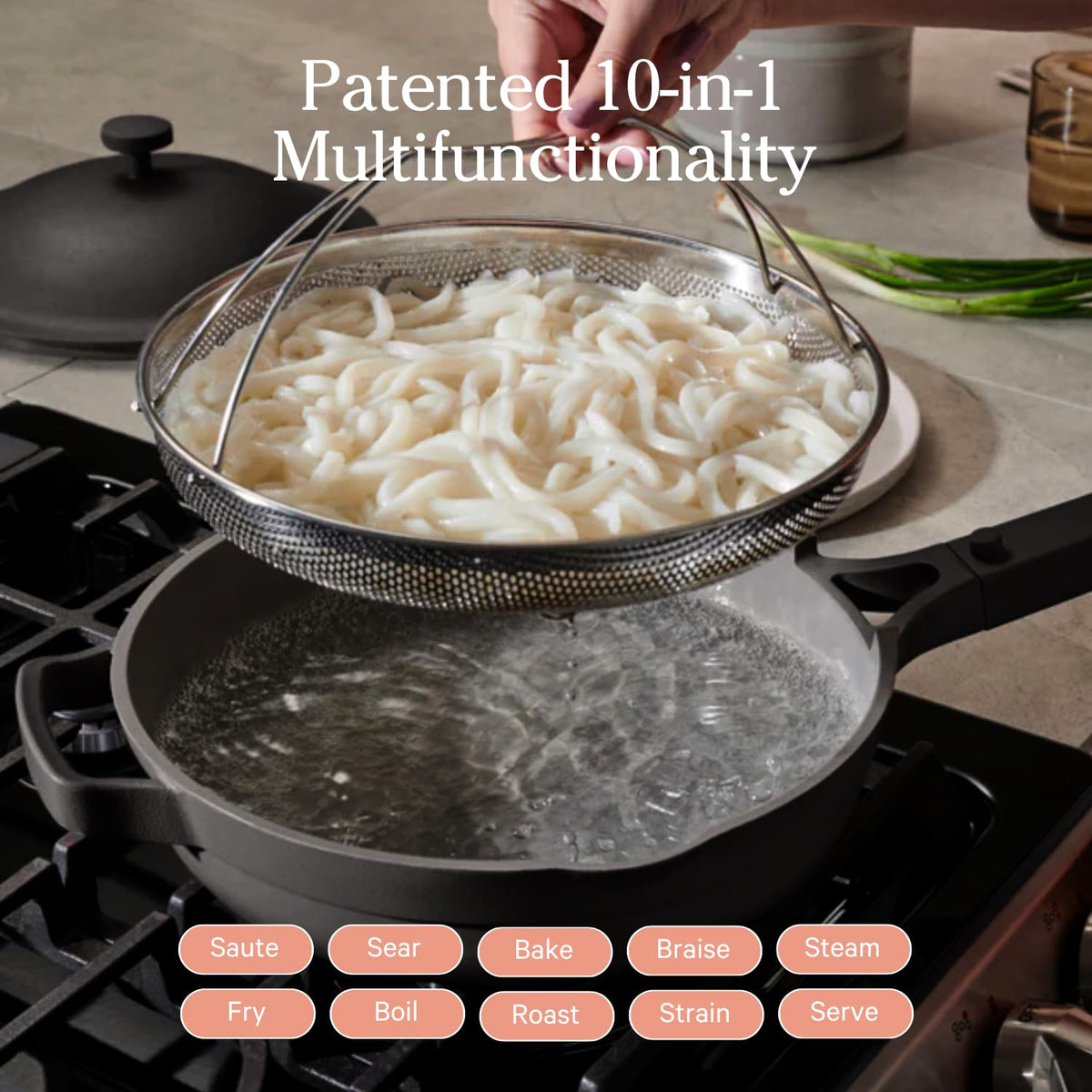 Our Place Always Pan Duo - Pan & Mini 2.0 Bundle | Multi-Functional Cookware Set Replaces 20 Pieces | Char