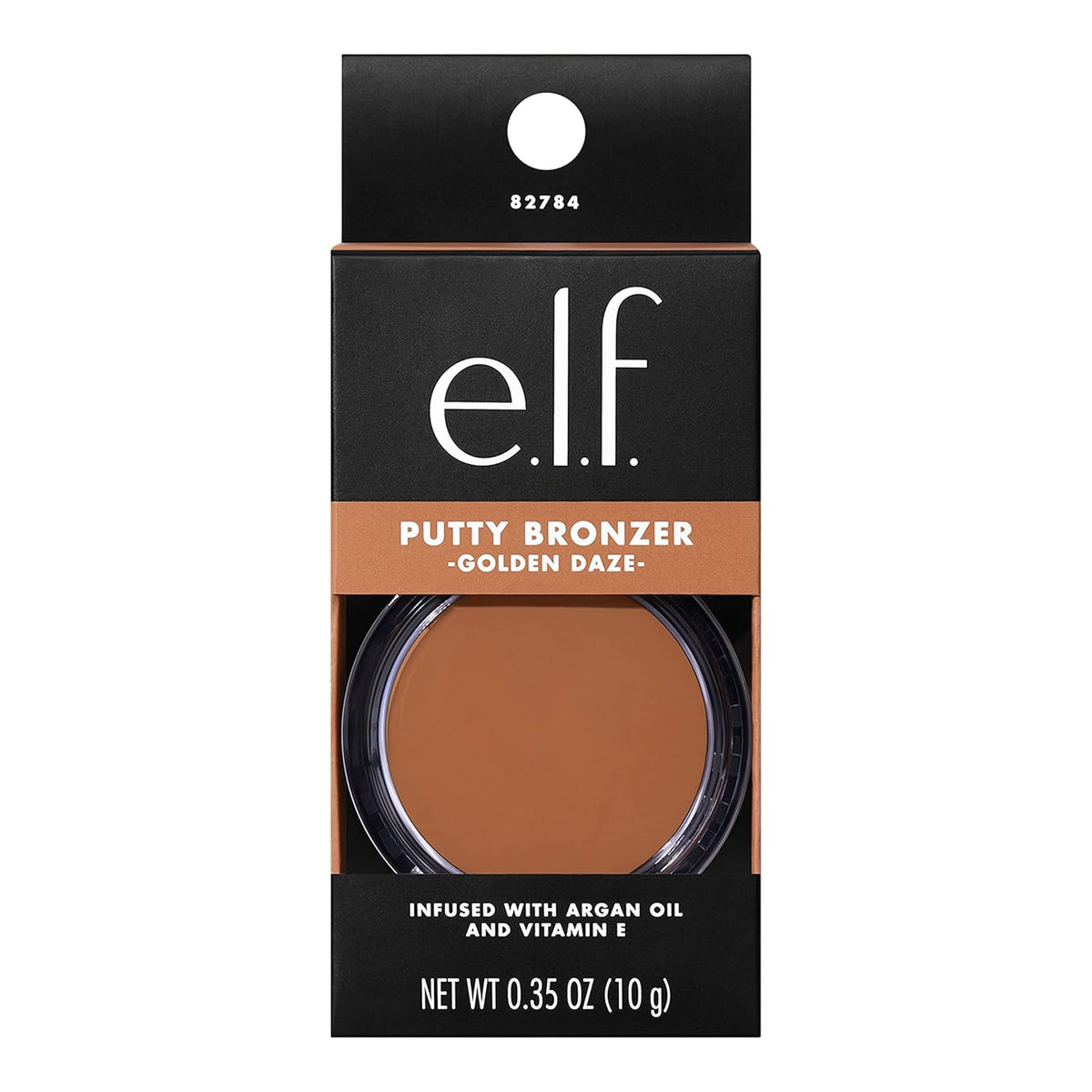 e.l.f. Putty Bronzer, Creamy & Highly Pigmented Formula, Creates a Long-Lasting Bronzed Glow, Infused with Argan Oil & Vitamin E, Golden Daze, 0.35 Oz (10g)