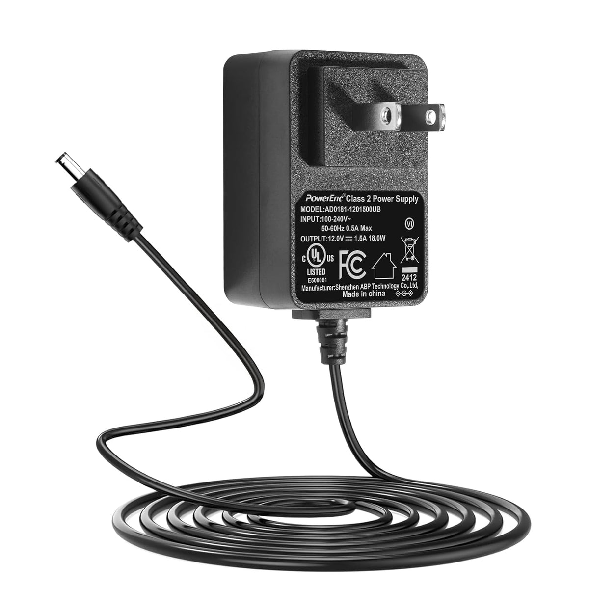 Makartt Original Power Charger Adapter for Nouvella Nail Drill, 12V 1.5A AC-DC Battery Supply for 35000RPM Rechargeable Electric File Manicure Tech Art Salon Home DIY Use