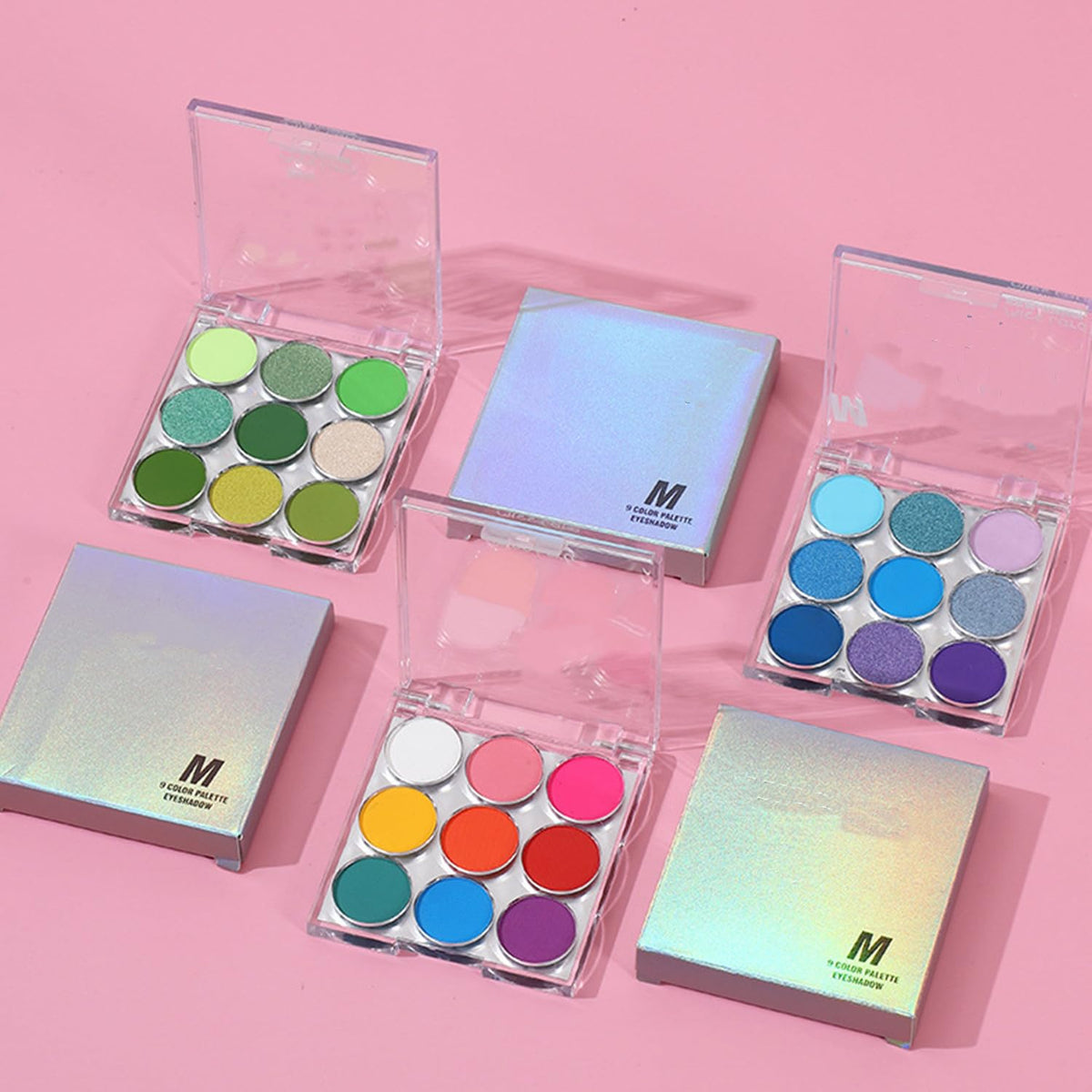 Mattew Eyeshadow Palette 9 Colors Cool Toned Matte Glitter Eyeshadow Palette (Color 01)