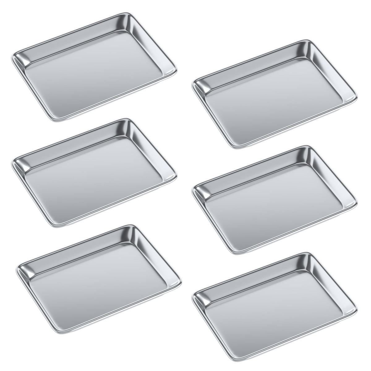 Pack of 6 | 13 in. x 18 in. Half Size Aluminum Bun. / Sheet Pan | Ideal for baking, roasting, cooling, prepping, or storing - a must-have in restaurants, bakeries, and busy kitchens.