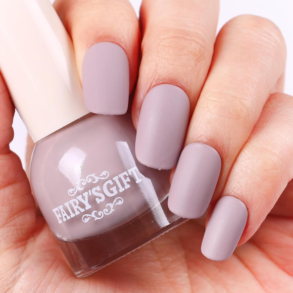 Matte Nail Polish Quick Dry Nail Lacquer for Nail Art Varnish, Mist Effect Matte Finish Velvet Nail Polish, 0.35 fl oz (Soft Brown-01, 10 ML)