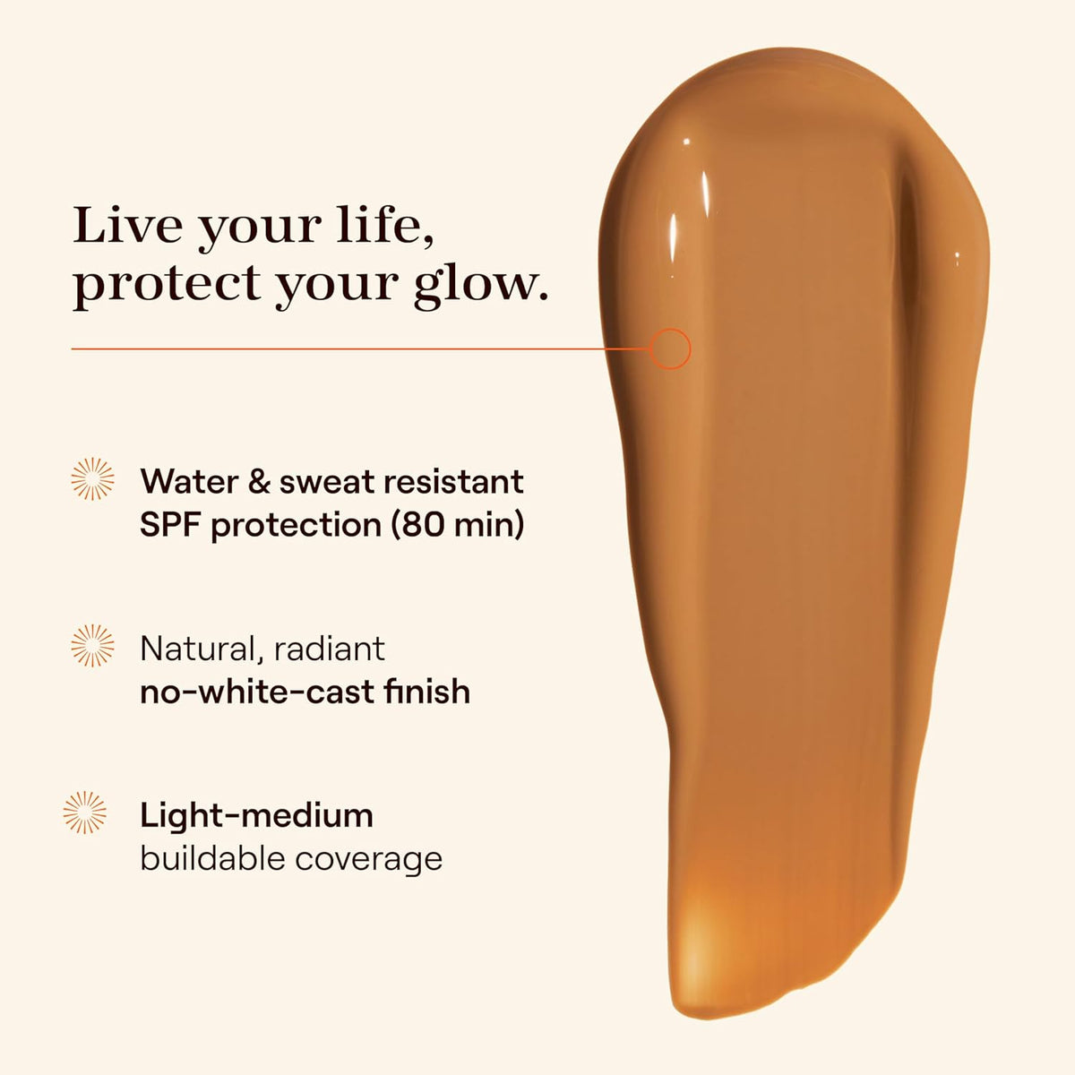 Live Tinted Hueguard Skin Tint SPF 50 - Tinted Mineral Sunscreen with Light-Medium Buildable Coverage With a Hydrating and Radiant Finish - Water and Sweat Resistant, 1.35 fl oz - Shade 06