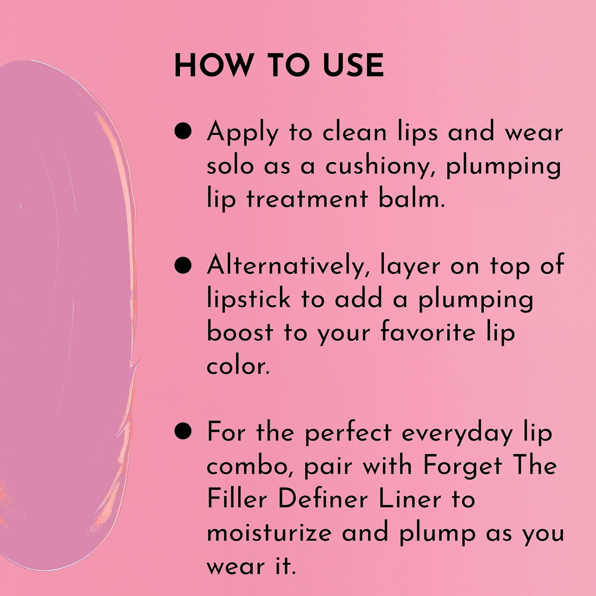 LAWLESS Forget the Filler Lip Plumping Line Smoothing Tinted Balm, Cupid, Pink, 0.09 Ounce