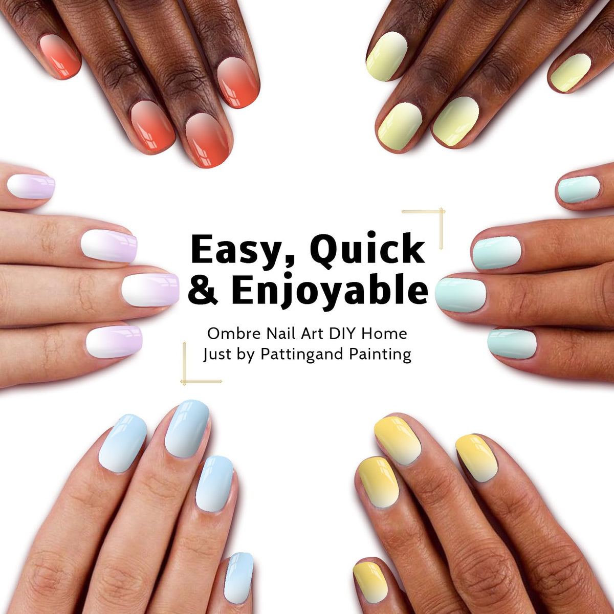 Sponge Pat Paint Nail Gel, 9 Colors Ombre Nails Gradient Gel Nail Blush Blooming Aura Nails Drawing Stripper Floral Painting Nail Art, No Wipe, UV/LED Curing (9 Colors A)