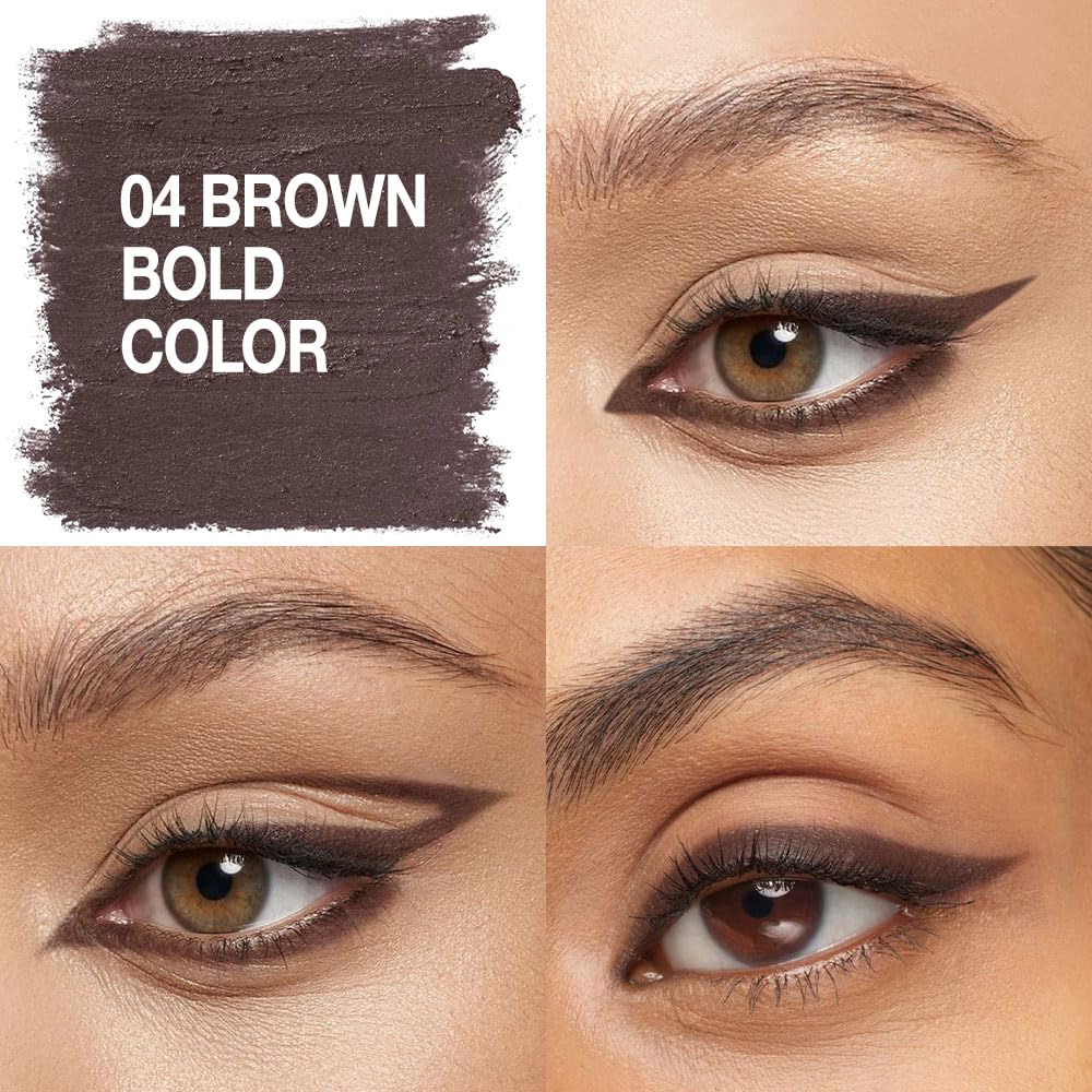 evpct Brown Eyeliner Pencils for Eyes, Brown Colored Eye Liner Pencil Makeup Waterproof Smudge Proof, Colored Gel Waterline Eyeliner Liquid, Face Eye Paint Stick Lipstick Pen Halloween Makeup