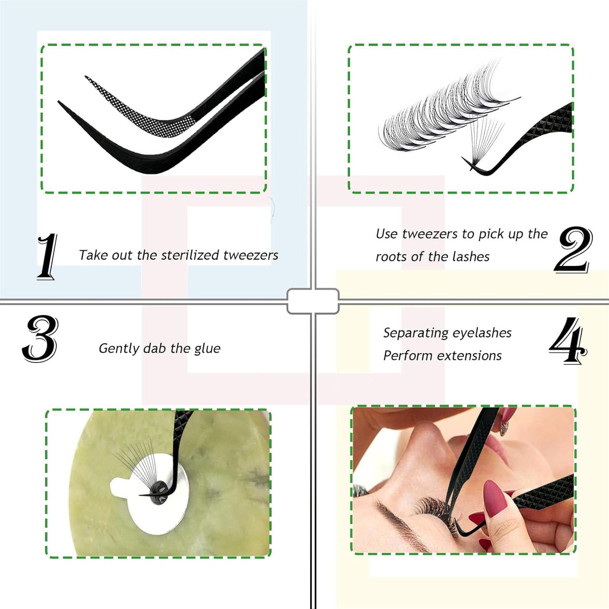 Lash Tweezers For Eyelash Extensions Fiber Tip Lash Tweezer Precision Professional Craft Tweezer, Japanese Steel (Black S-Curved Tweezer)
