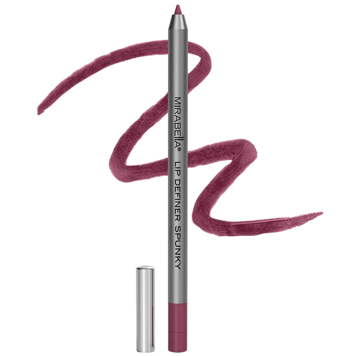 Mirabella Line & Define Lip Definer Lip Pencil, Smoothing & Moisturizing Retractable Lip Liner with Long-Lasting & Ultra-Creamy Formula, Antioxidants Vitamin C & E, & Built-In Sharpener - Spunky
