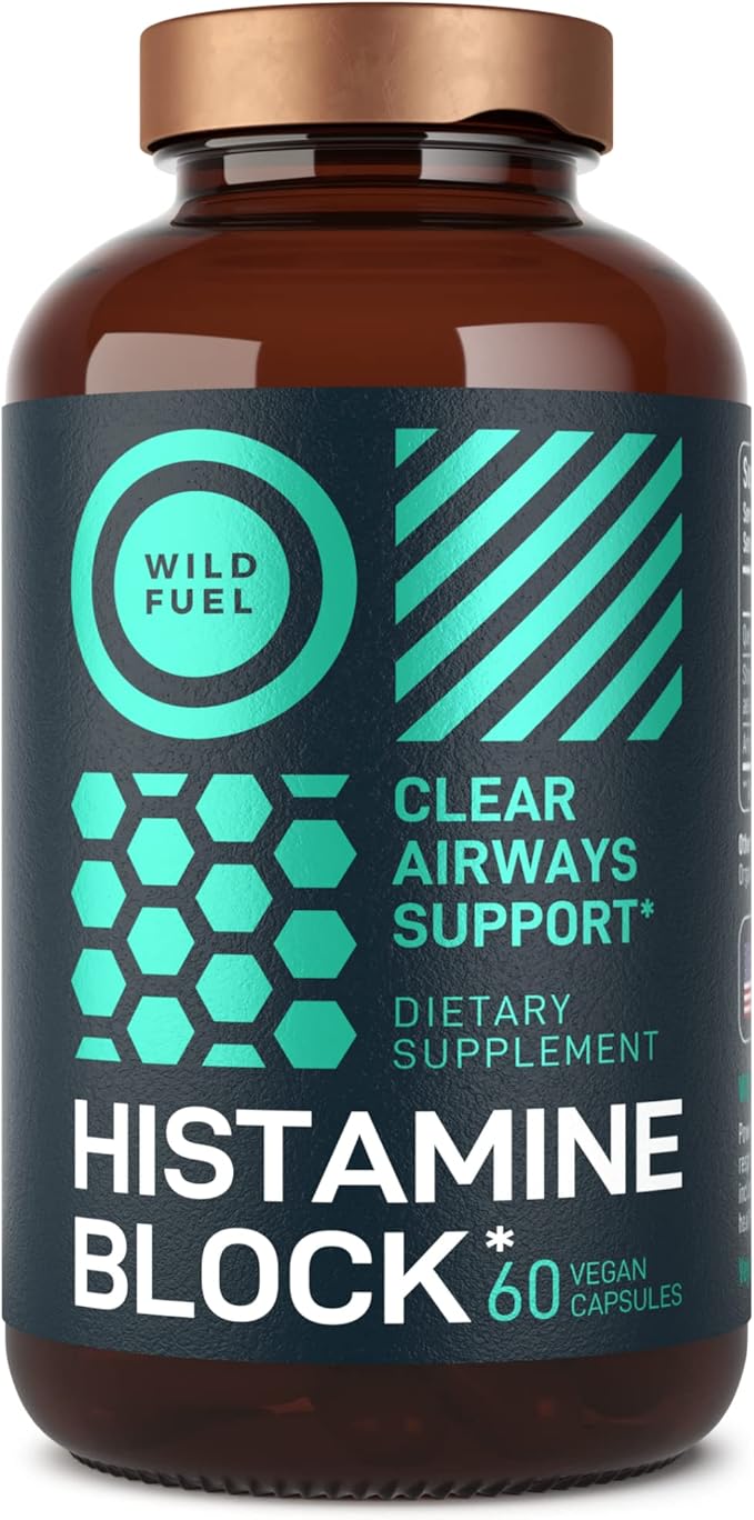 Histamine Block Flavonoids Supplements - Quercetin, Nettle, Atermesia Natural Source Flavonoids - Seasonal Allergy Balance Supplements Histamine Blocker - 60 Homeopatic Allergy Relief D-Hist Caps