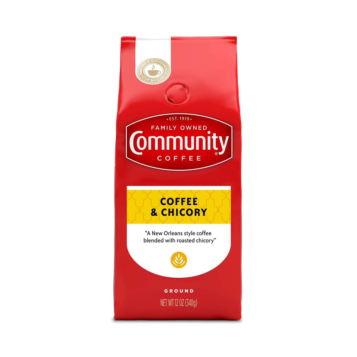 Community Coffee 100% Colombia 72 Ounce, Medium Dark Roast Ground Coffee, 12 Ounce (Pack of 6)