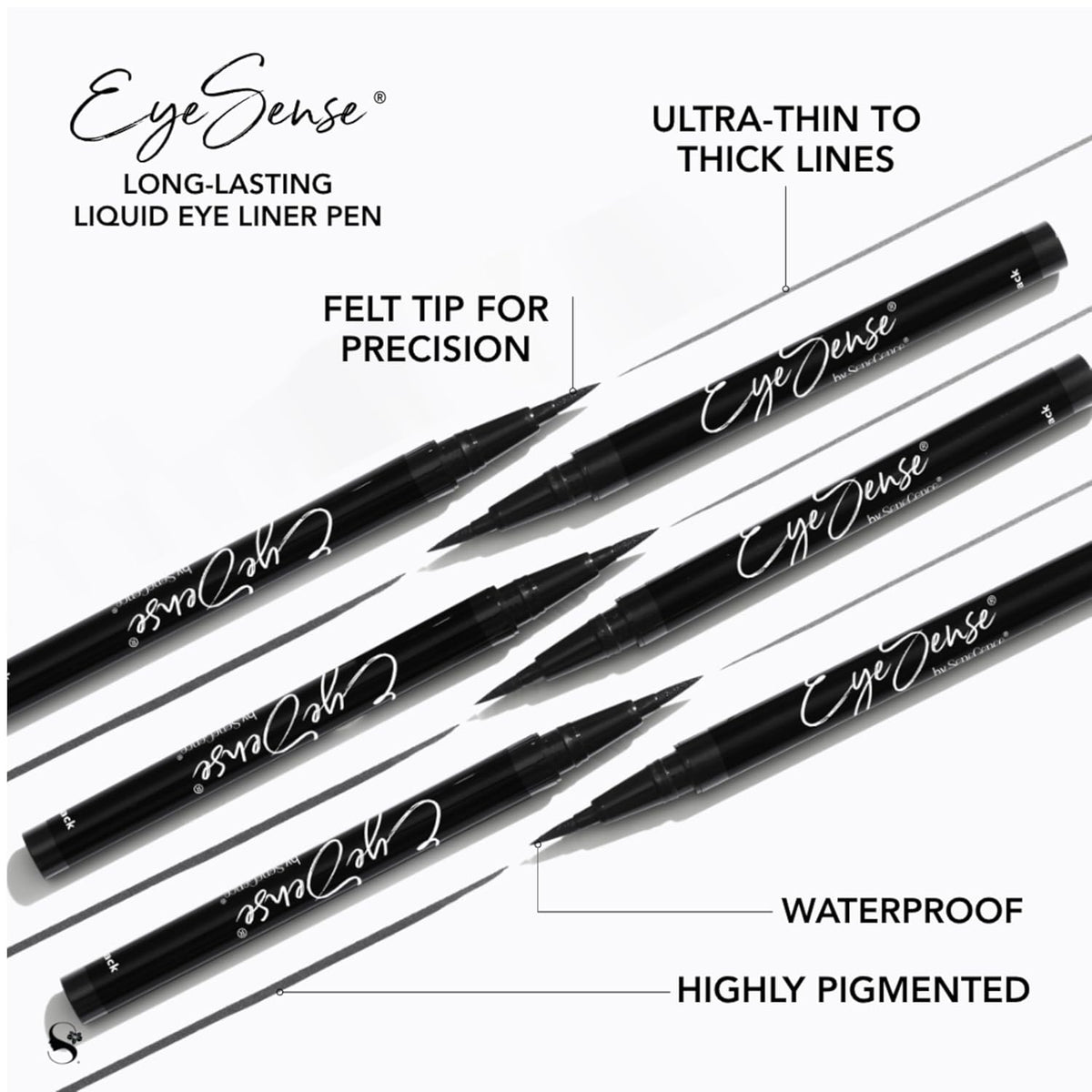 EyeSense Long-Lasting Liquid Eyeliner Pen - Black