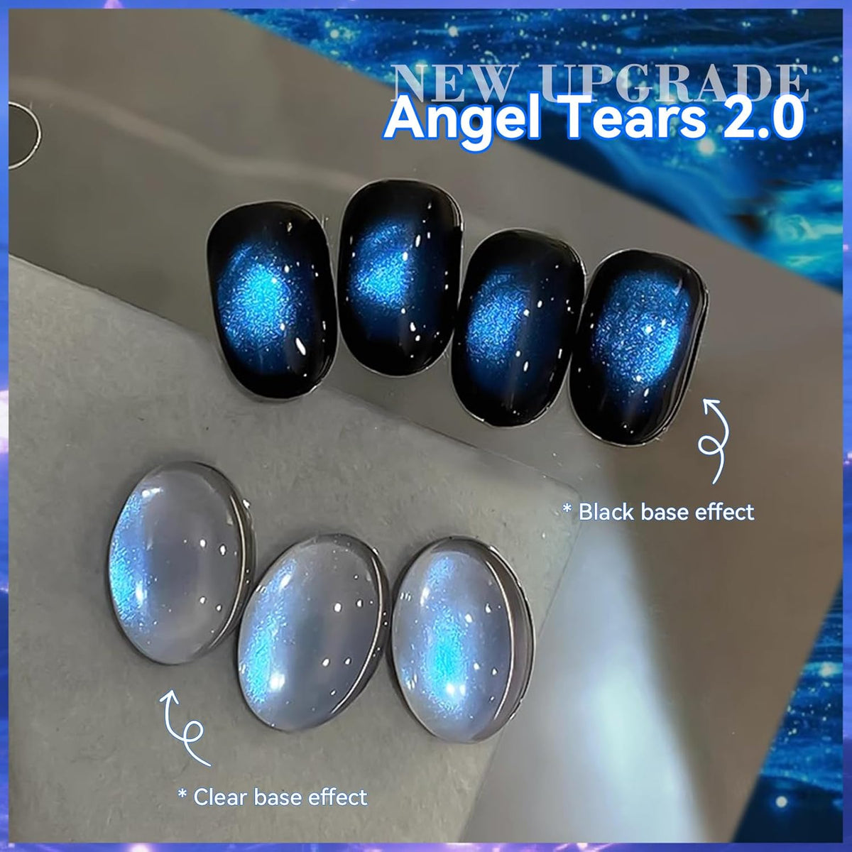 BORN PRETTY Cat Magnetic Eye Gel Nail Polish,Blue Tears Magnetic Gel Polish Passion Fruit Cat Magnetic Eye Gel Manicure Nail Art DIY 15ml