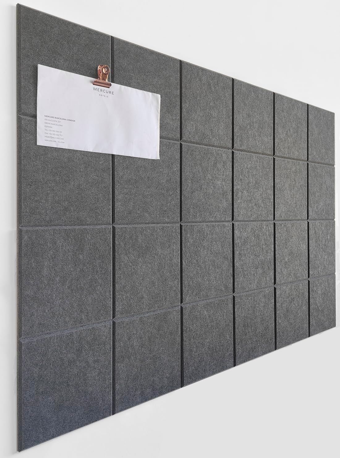 Cork Board 24 x36 Alternative - 6 Pack Felt Wall Tiles with Safe Removable Adhesive Tabs, Cork Boards for Walls Cork Board for Home Office Pin Board Tack Board - Gray