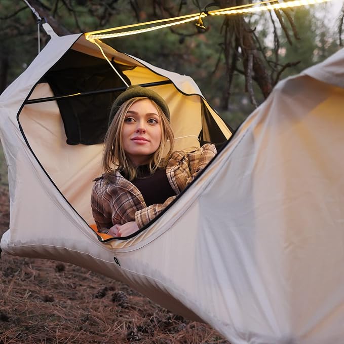 Haven Tents Lay Flat Hammock Tent - Waterproof Tent & Camping Hammock with Mosquito Net - Includes Insulated Pad and Rainfly - Haven Tent, Haven XL, Haven Safari