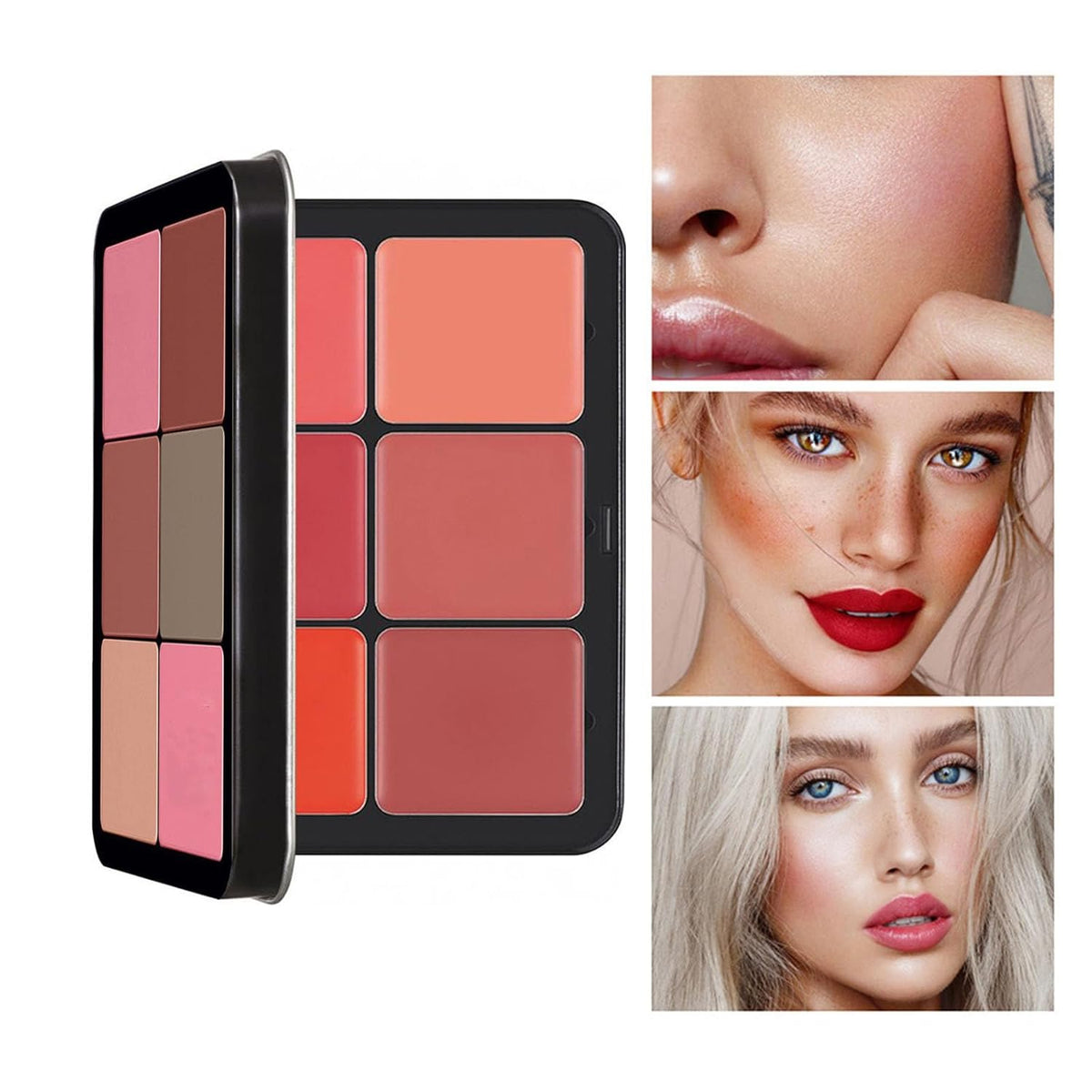 12 Color Concealer Palette & 12 Colors Blush Palette,Full Coverage Makeup,Corrector for Under Eye Dark Circles and Highlight Blush Palette Face Cosmetics Makeup