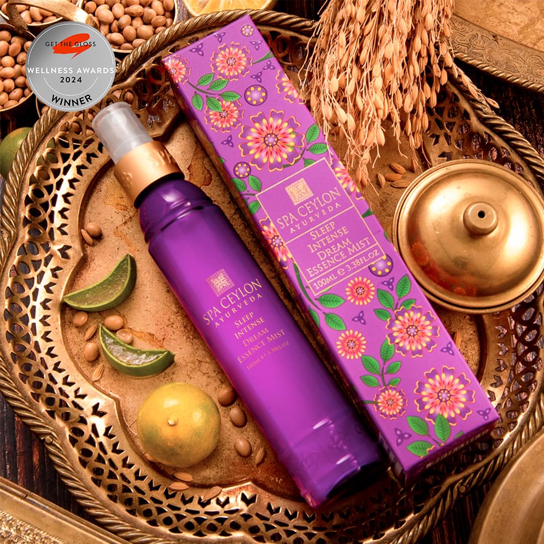 SPA CEYLON Sleep Intense Dream Essence Mist, All-Natural Skin Care Spray for Bedtime Ritual, Calming Body & Fragrance Mist, Suitable for All Skin Types, 100ml