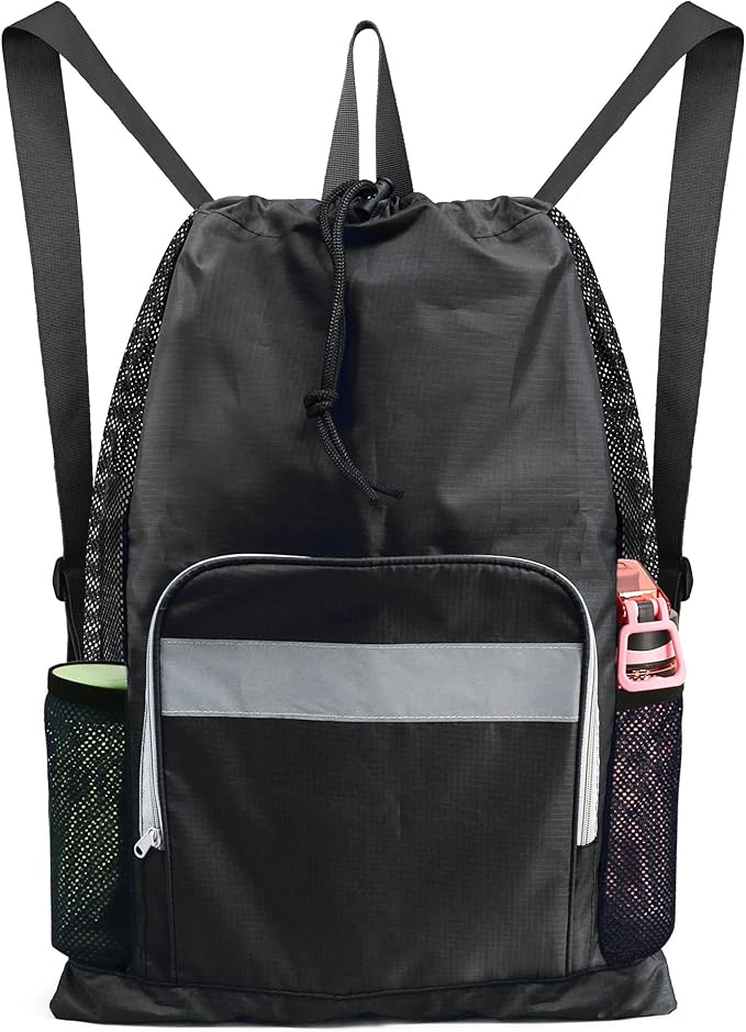 BeeGreen Drawstring Backpack for Men Women Athletic Gym Sports Workout Beach Swim …