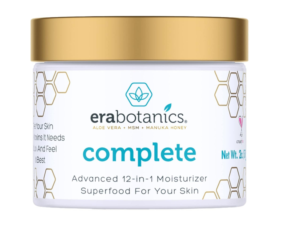 Era Organics Face Moisturizer Cream - Advanced 12-In-1 Rejuvenating Formula With Superfood Complex Manuka Honey, Hyaluronic Acid, Hemp Oil - Anti Aging Wrinkle Defense For Women or Men - 2oz