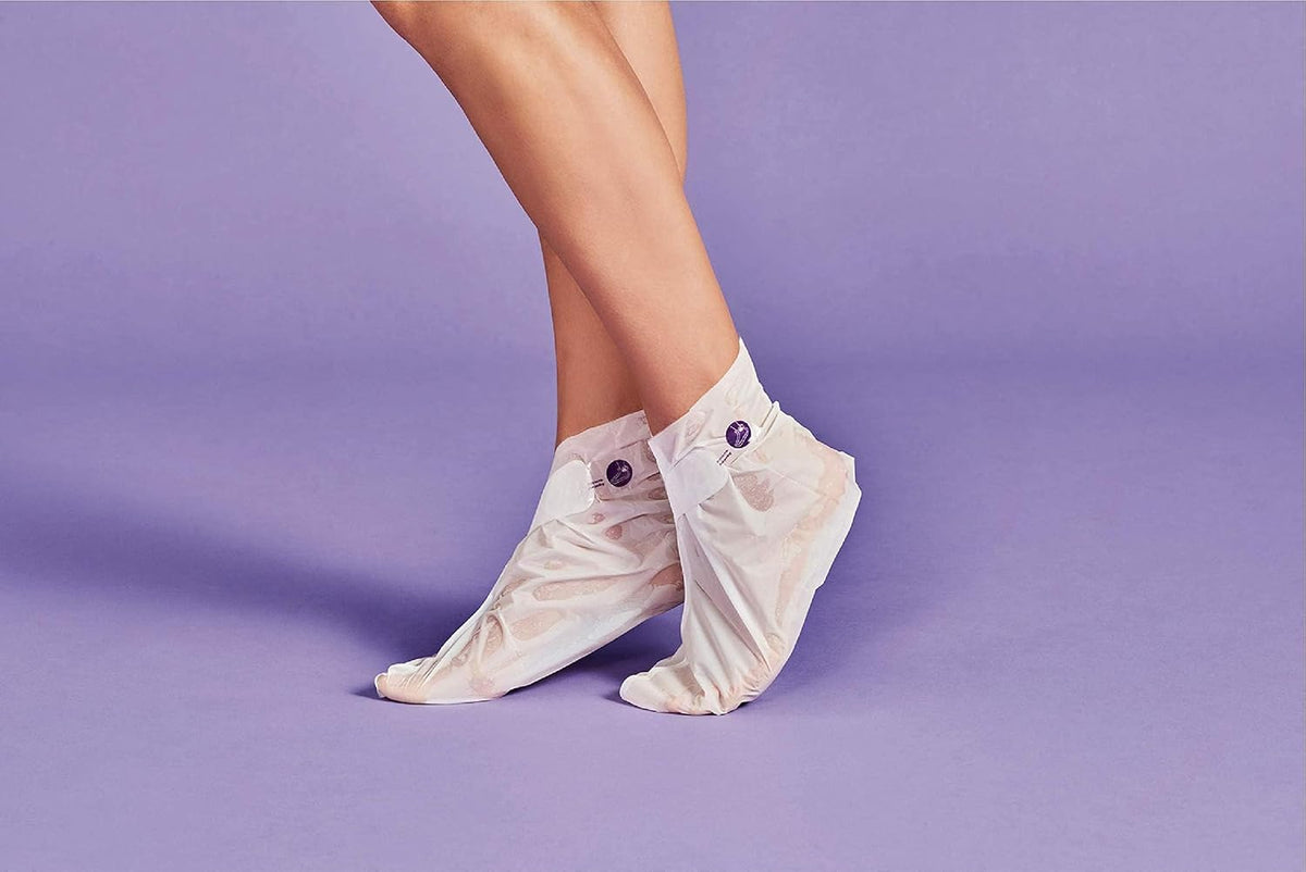 IROHA NATURE Exfoliating Foot Peeling Socks | 1 Pair (1 Use) | With Glycolic, Lactic, Salicylic Acids & Lavender | Intensive Treatment for Callused, Dry & Cracked Feet | Vegan Formula