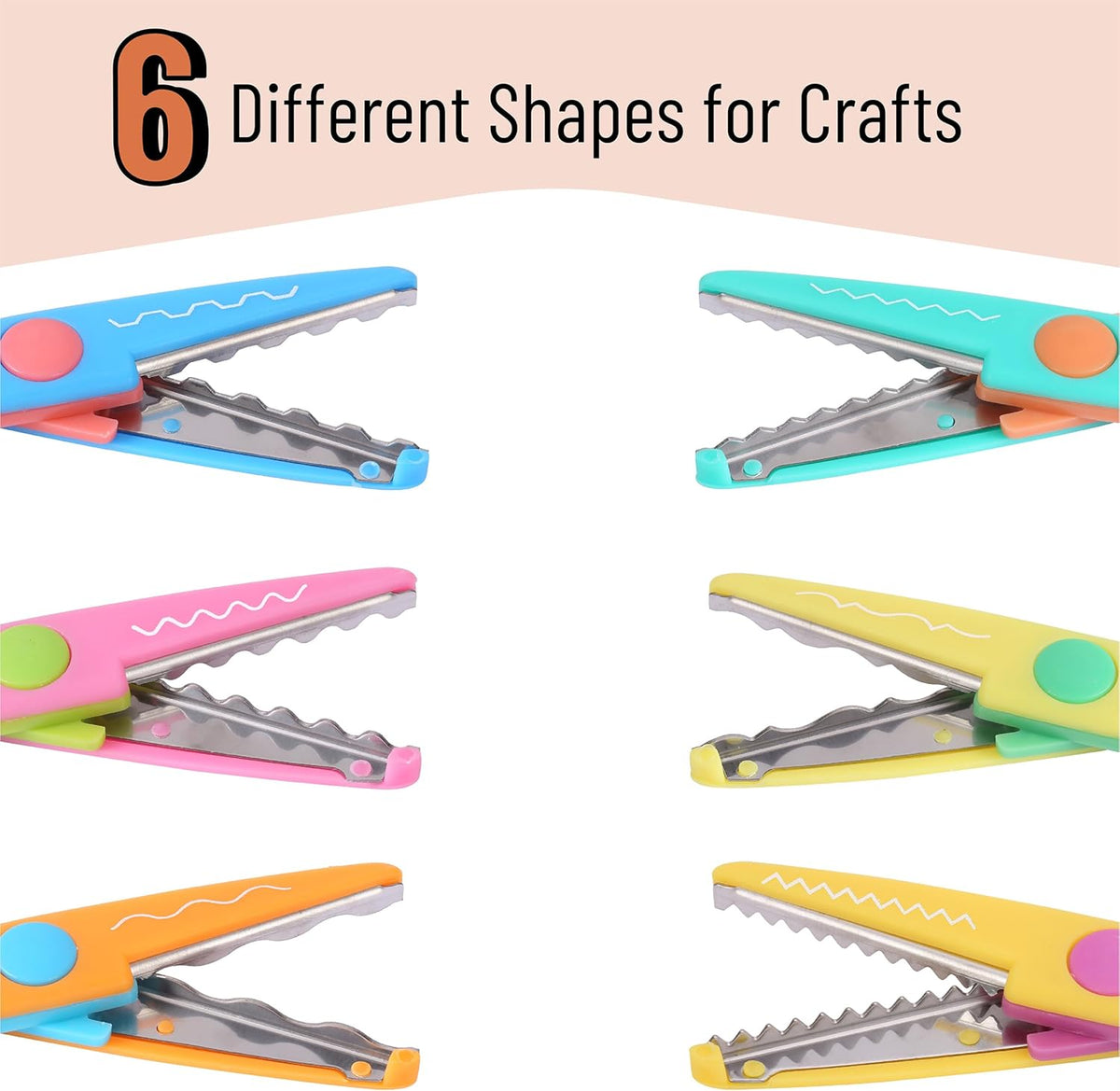 Mr. Pen- Craft Scissors Decorative Edge, 6 Pack, Zig Zag Scissors for Crafting