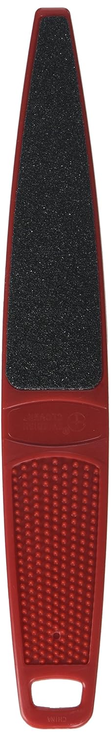 Flowery Original Swedish Clover Red Foot File, Pedicure Foot Scrubber, 60/100 Grit - RED