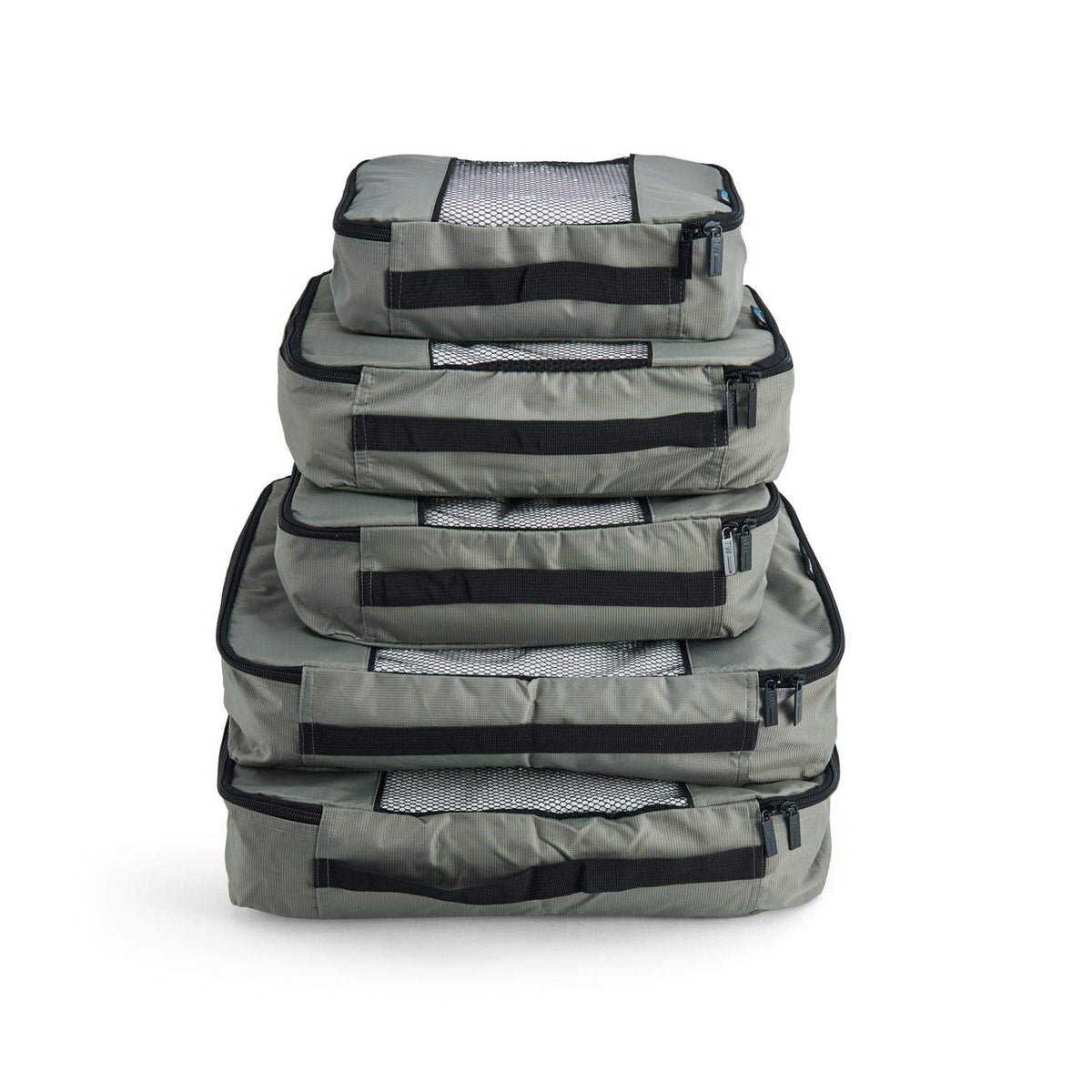 TravelWise Packing Cube System - Durable 5 Piece Weekender Plus Set (Silver)
