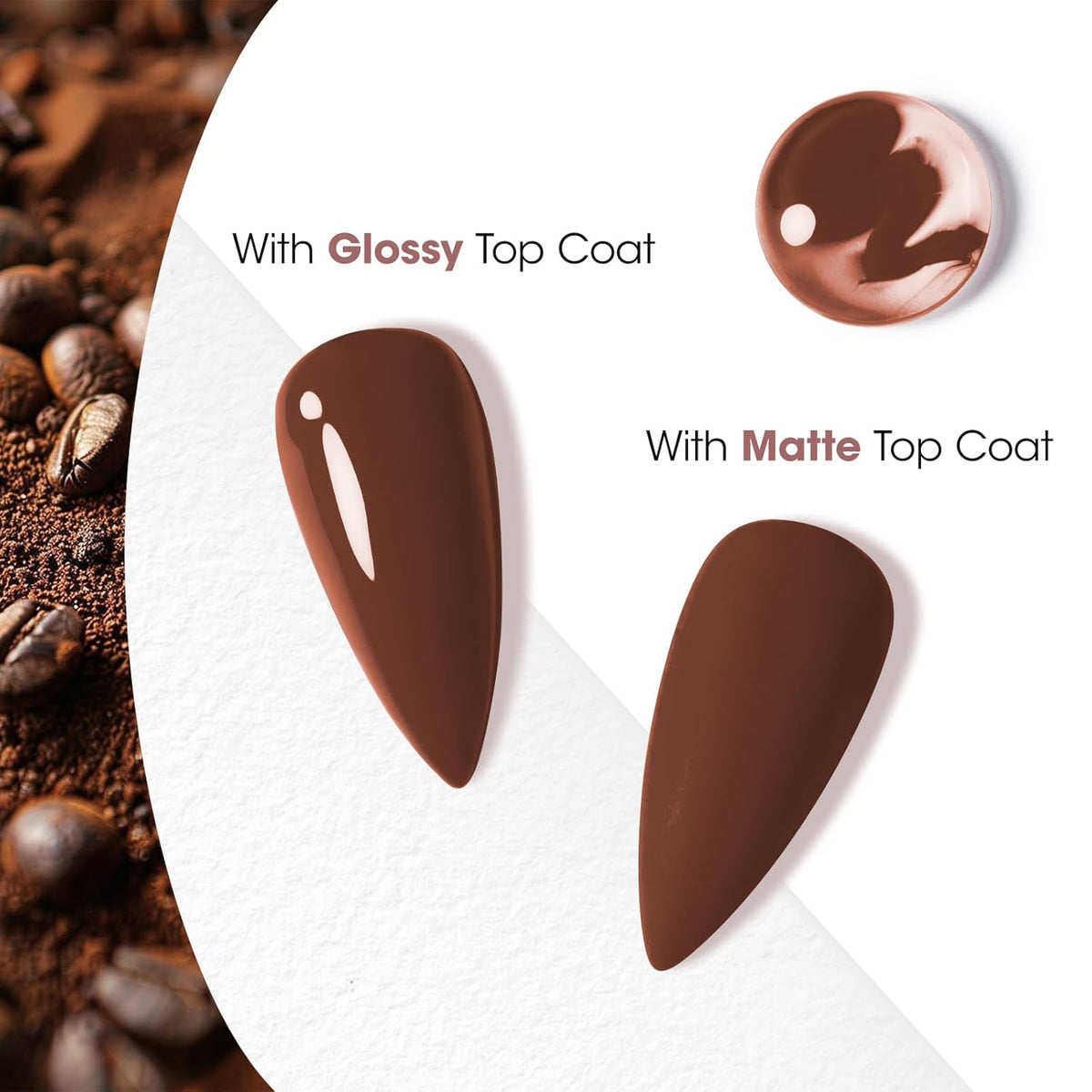 Gellen Brown Gel Nail Polish 18 ML Dark Brown Gel Polish Chocolate Coffee Nail Polish Gel Fall Winter Soak Off U V LED Nail Lamp Gel Polish for French Nails Home Salon DIY Manicure, 0.61 Fl Oz