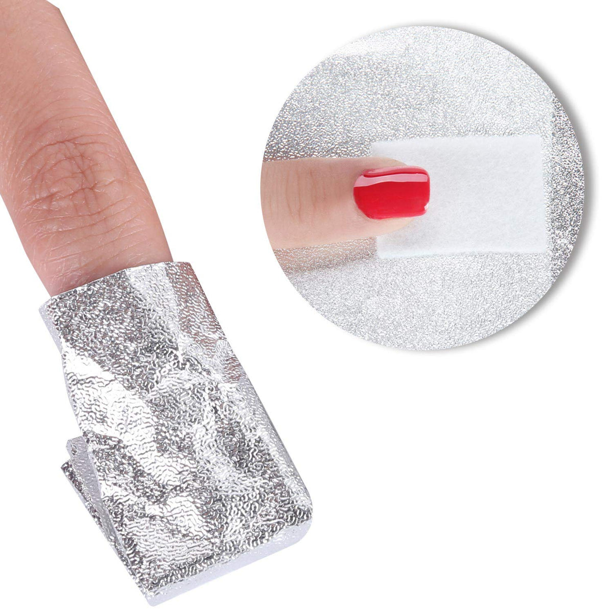 BTYMS 400 Pcs Gel Nail Polish Remover Wraps Nail Foil Wraps Soak Off Cotton Pads Lint Free Finger Nail Wipes