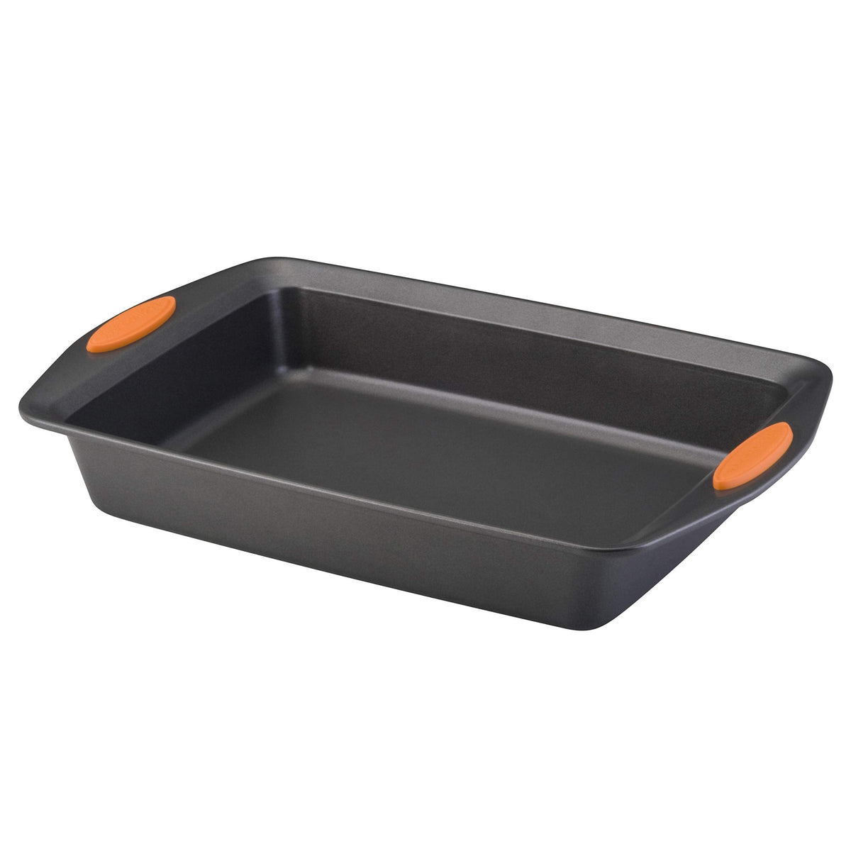 Rachael Ray Cucina Nonstick Baking Pan / Cake Pan With Lid and Grips, Rectangle - 9 Inch x 13 Inch, Brown